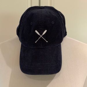 J Crew Navy Corduroy Hat with Ores